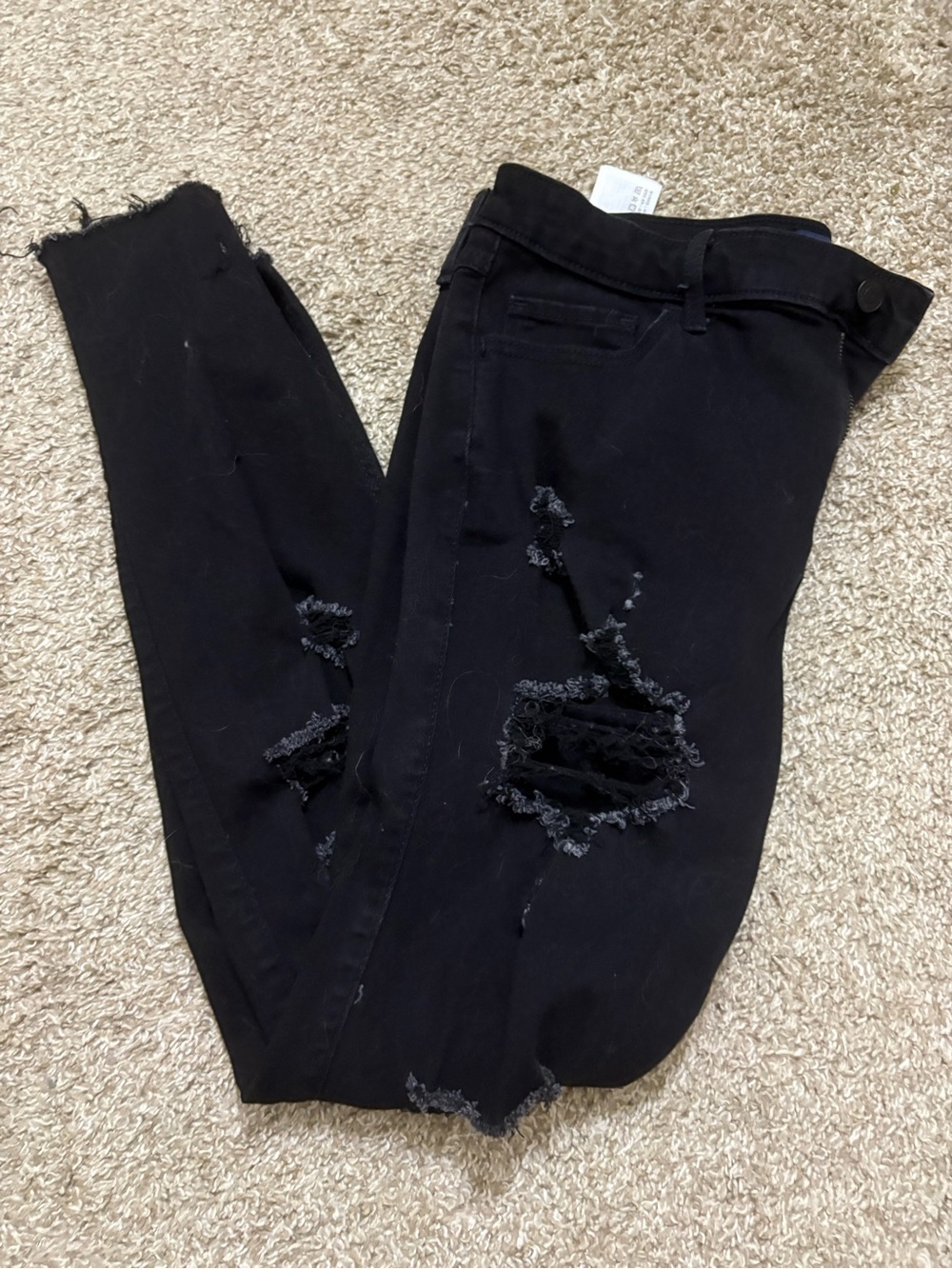 Hollister Black Distressed Skinny Jeans